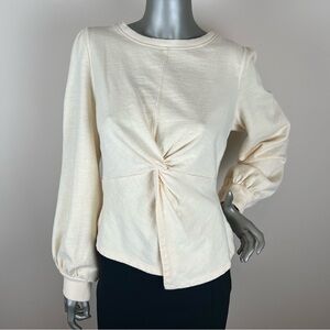 NWOT Anthropologie Pilcro S Trendy Sweatshirt gathered front, long sleeve, comfy